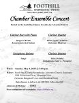 Chamber Ensemble Concert flyer